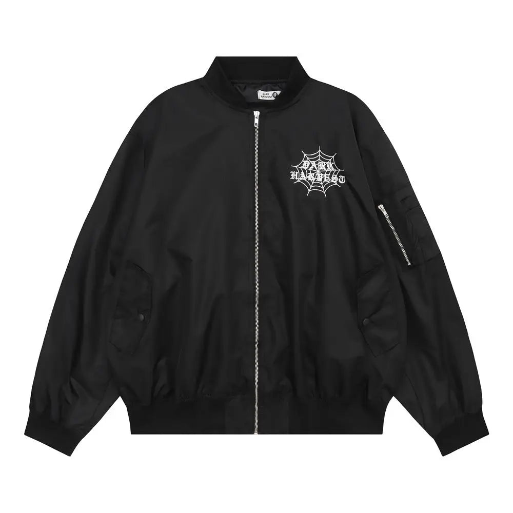 Spider Web Embroidery Thickening Coat Men - www.Shopthatapp.com