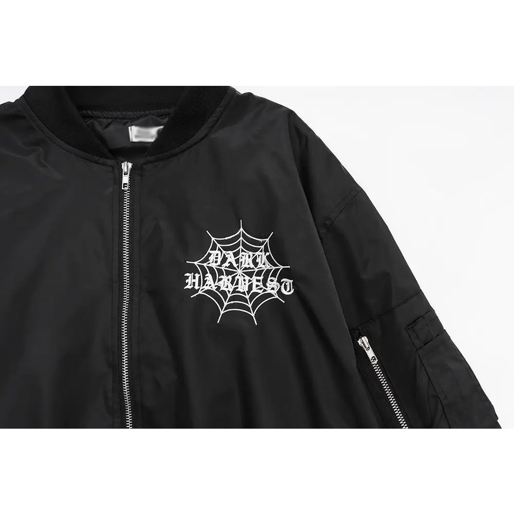 Spider Web Embroidery Thickening Coat Men - www.Shopthatapp.com