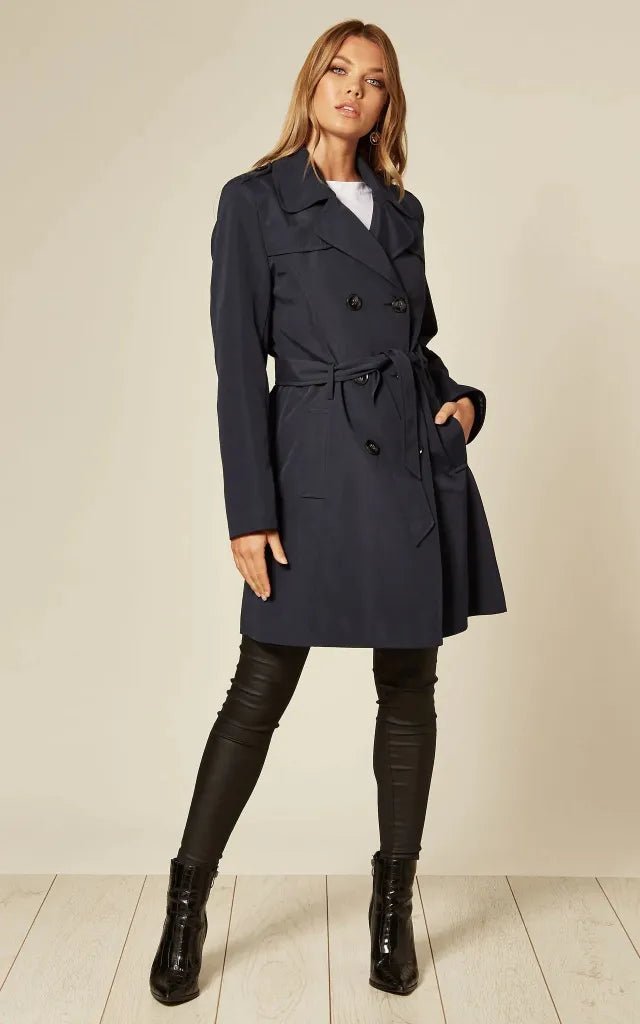 Zweireihiger Militär-Trenchcoat für Frühling/Sommer (9049-SP)