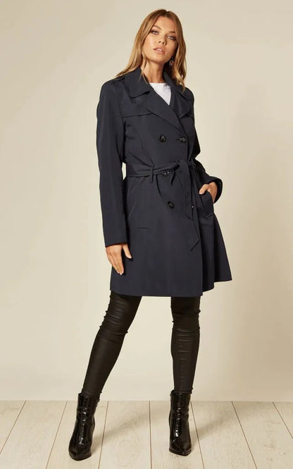 Zweireihiger Militär-Trenchcoat für Frühling/Sommer (9049-SP)