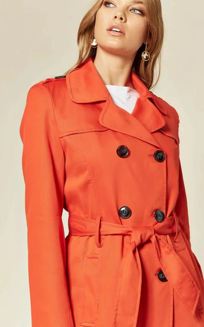 Zweireihiger Militär-Trenchcoat für Frühling/Sommer (9049-SP)