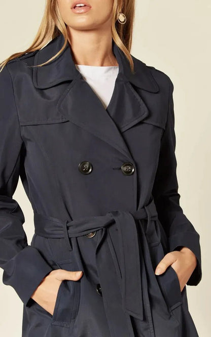 Zweireihiger Militär-Trenchcoat für Frühling/Sommer (9049-SP)