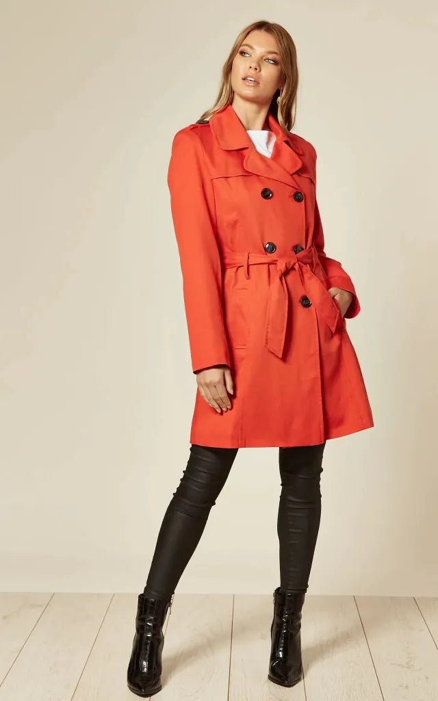 Zweireihiger Militär-Trenchcoat für Frühling/Sommer (9049-SP)