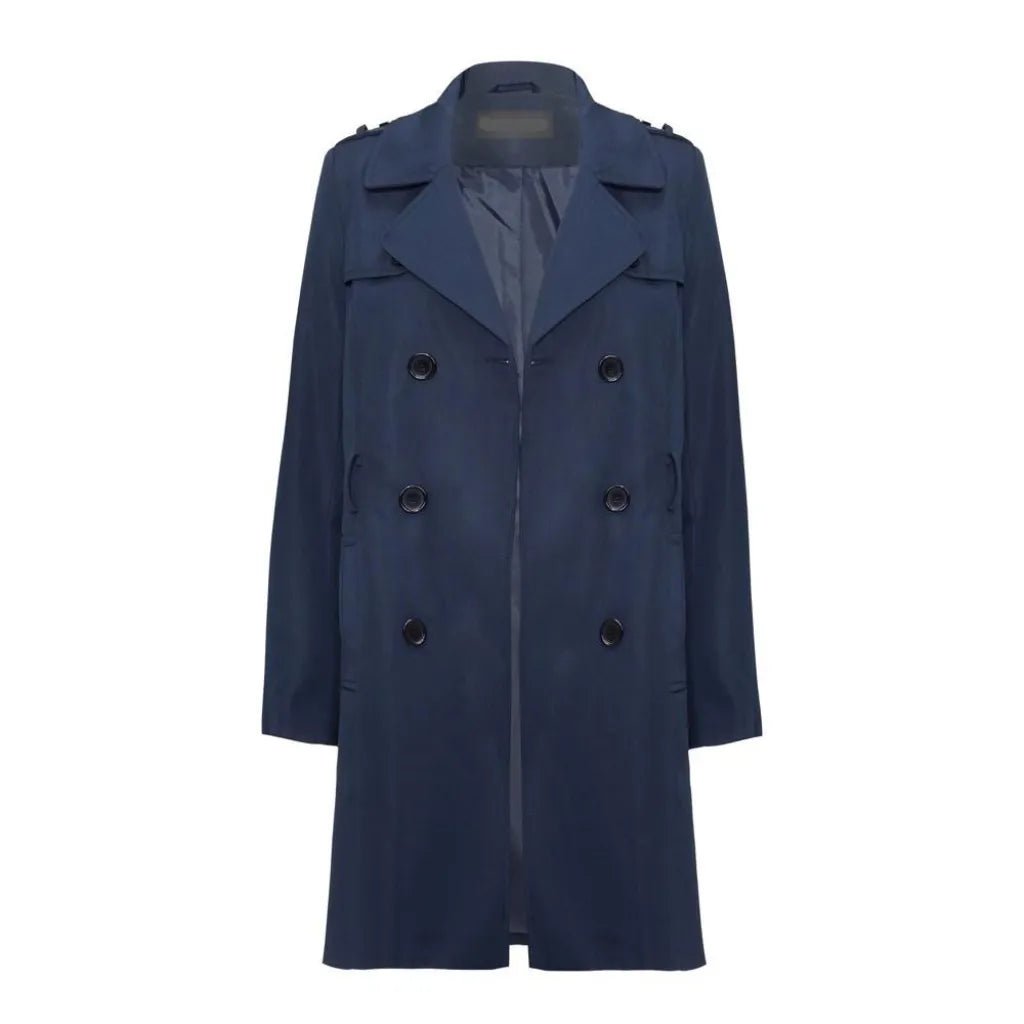 Zweireihiger Militär-Trenchcoat für Frühling/Sommer (9049-SP)