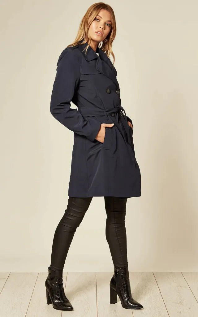 Zweireihiger Militär-Trenchcoat für Frühling/Sommer (9049-SP)