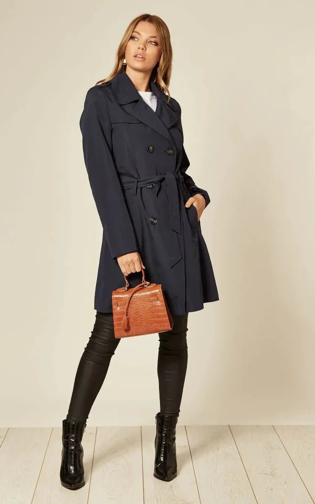 Zweireihiger Militär-Trenchcoat für Frühling/Sommer (9049-SP)