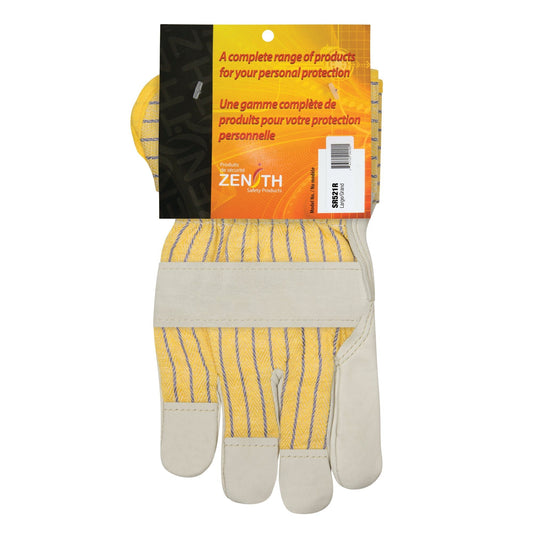 Winter-Lined Patch-Palm Fitters Gloves, Large, Grain Cowhide Palm, Cotton Fleece Inner Lining - www.Shopthatapp.com