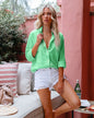 Stacie Cotton Linen Long Sleeve Button Shirt Lapel Top - www.Shopthatapp.com