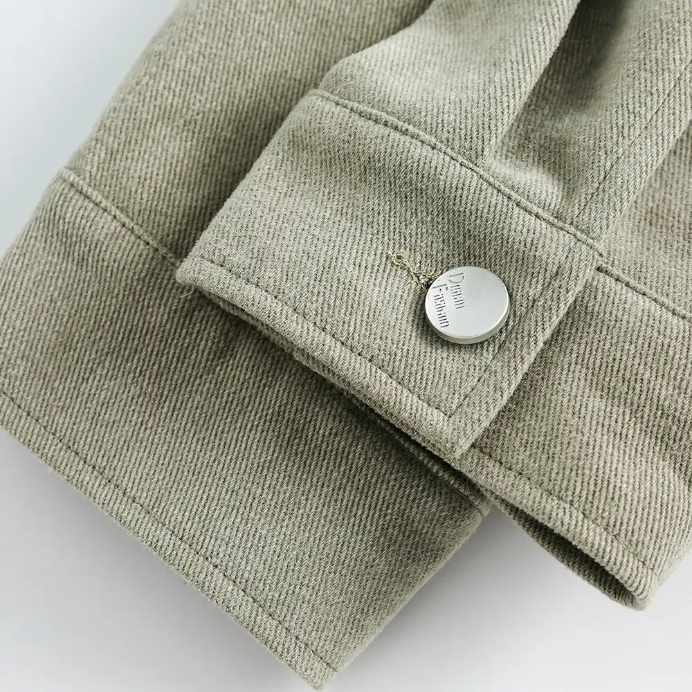 Stitching Hollow Lace Lapel Denim Coat Men - www.Shopthatapp.com