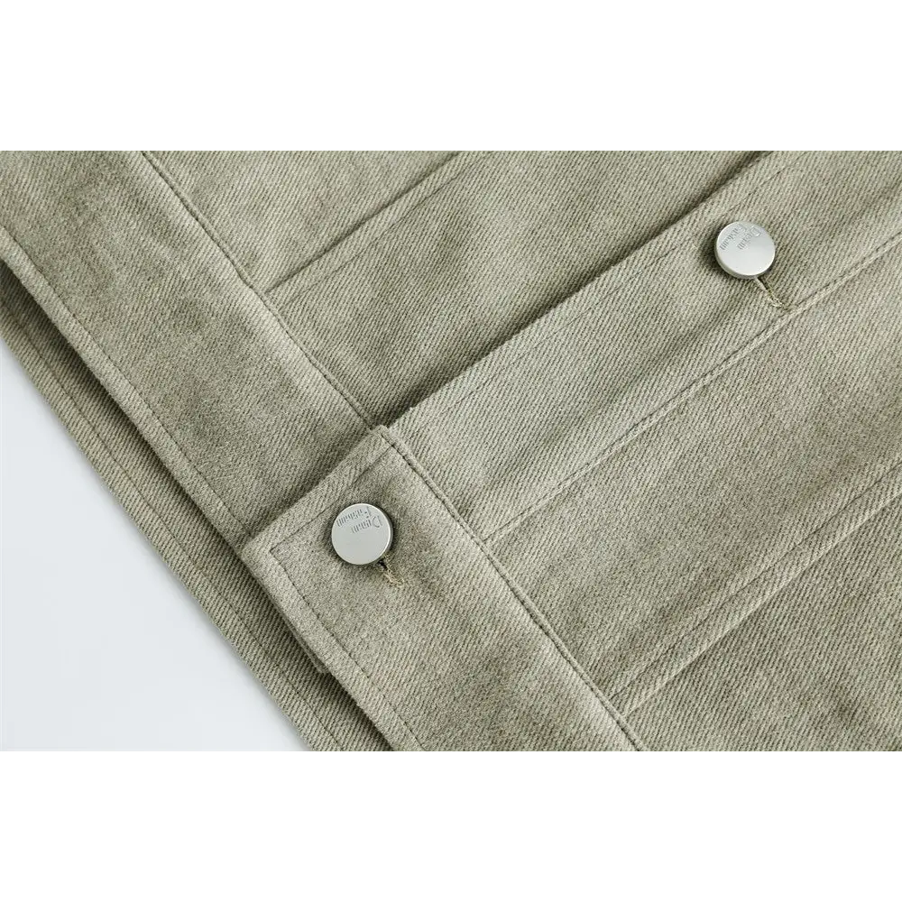 Stitching Hollow Lace Lapel Denim Coat Men - www.Shopthatapp.com