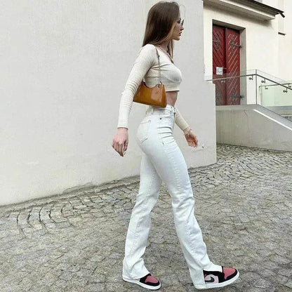 Street High Waist Slimming Denim Trousers Women - www.Shopthatapp.com