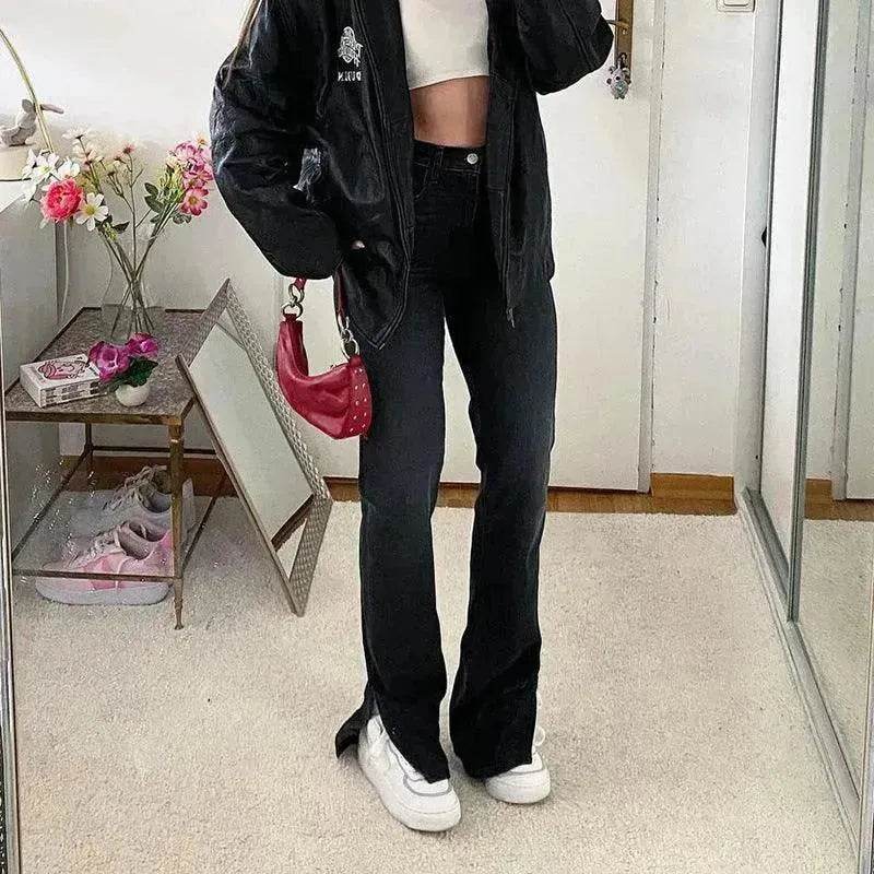 Street High Waist Slimming Denim Trousers Women - www.Shopthatapp.com