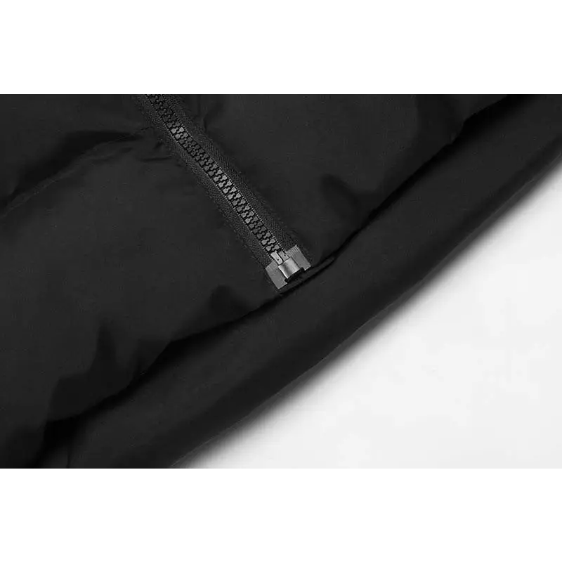 Striped Letters Printed Stand Collar Coat For Men - www.Shopthatapp.com