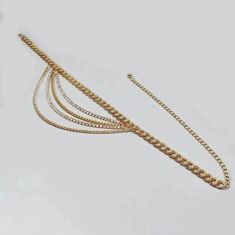Summer Jewelry Hot Pants Chain Multilayer Chain Gold Fashion Jeans Hip Hop Punk Street Shooting Accessories Waist Chain Women - www.Shopthatapp.com