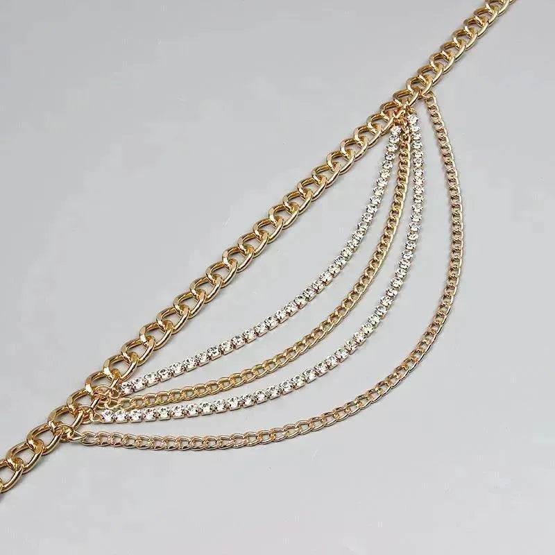 Summer Jewelry Hot Pants Chain Multilayer Chain Gold Fashion Jeans Hip Hop Punk Street Shooting Accessories Waist Chain Women - www.Shopthatapp.com