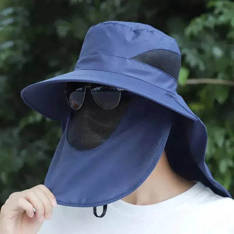 Summer Sunhat Men's Sun Protection Hat With Shawl And Neck Protection Design Breathable Anti-UV And Insect-proof Hiking Fishing Hat Outdoor - www.Shopthatapp.com