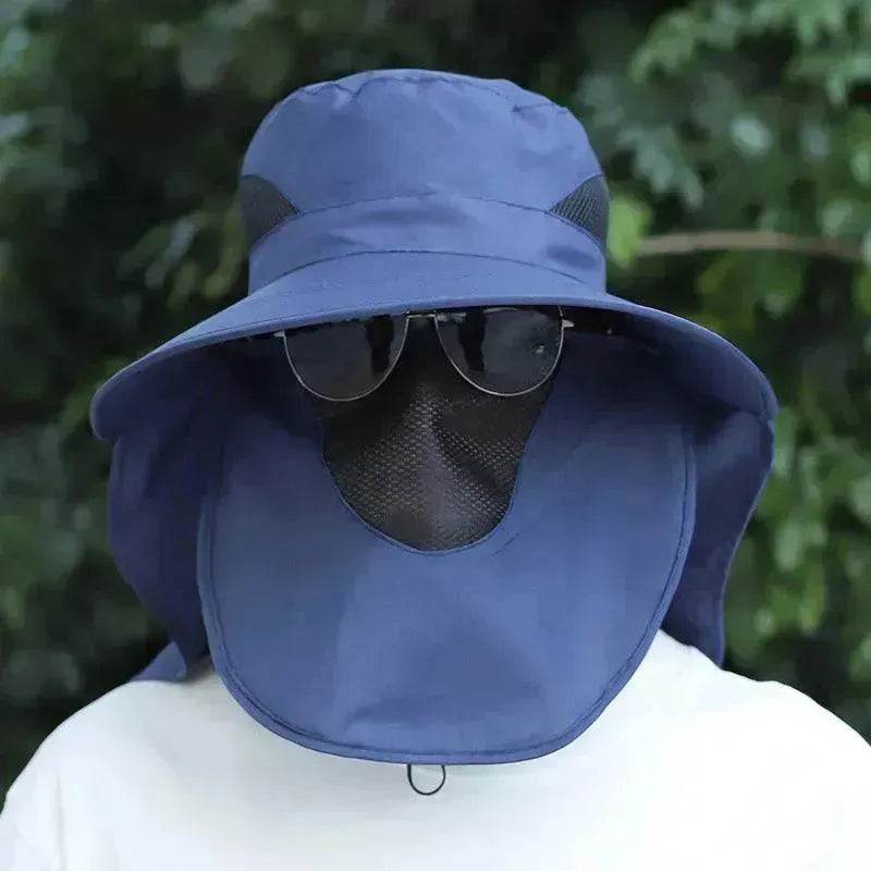 Summer Sunhat Men's Sun Protection Hat With Shawl And Neck Protection Design Breathable Anti-UV And Insect-proof Hiking Fishing Hat Outdoor - www.Shopthatapp.com