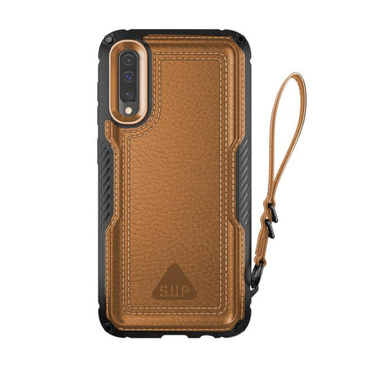 Étui en cuir Royal Unicorn Beetle pour Galaxy A50 - Marron