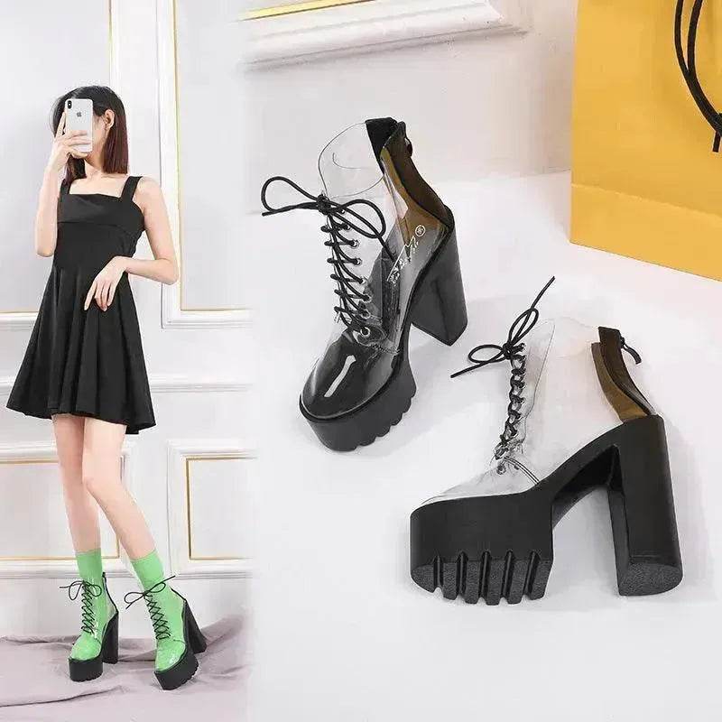 Super High Heel Platform Women's Shoes Waterproof boot - www.Shopthatapp.com