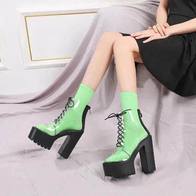 Super High Heel Platform Women's Shoes Waterproof boot - www.Shopthatapp.com
