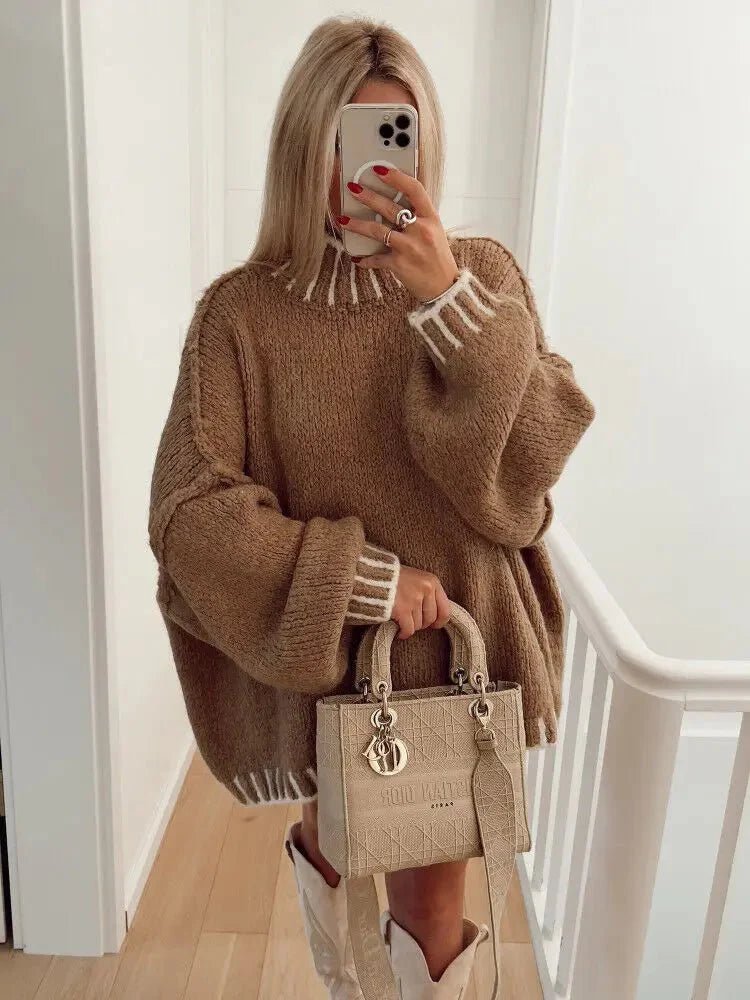 Suzy Turtleneck Patchwork Jumper - www.Shopthatapp.com