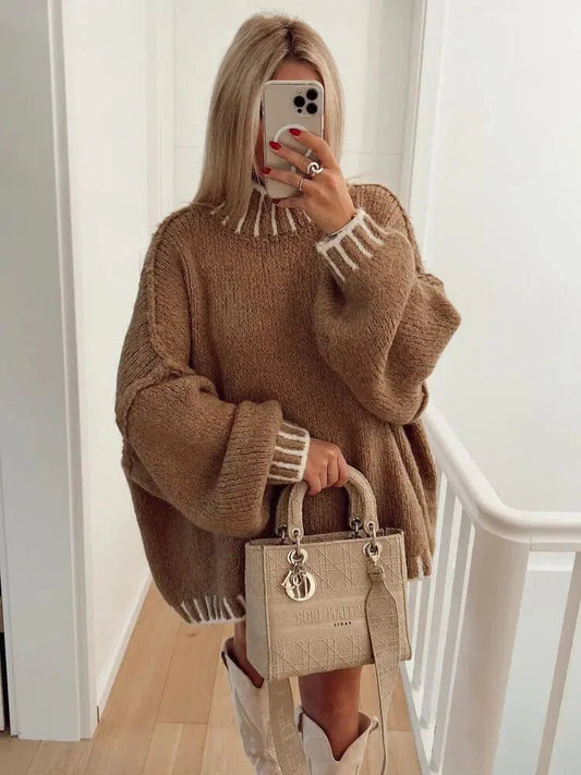 Suzy Turtleneck Patchwork Jumper - www.Shopthatapp.com
