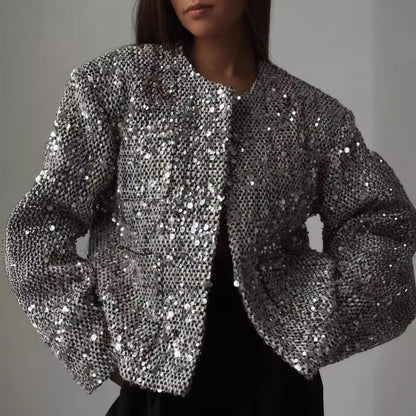 Tabitha Short Sequined Jacket - www.Shopthatapp.com