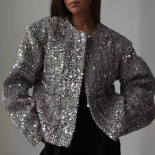 Veste courte à paillettes Tabitha