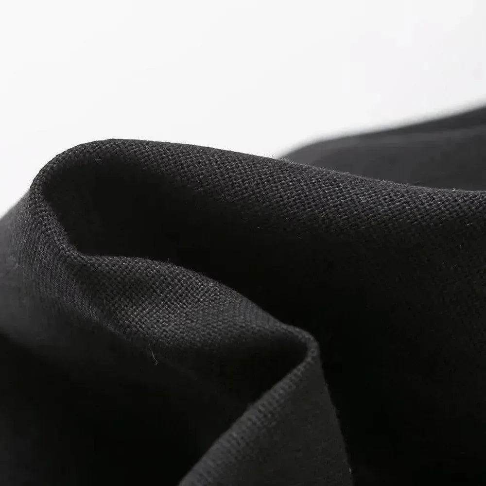 Tassel Hangings Collar Linen Dress - www.Shopthatapp.com