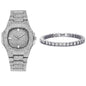 Tennis Bracelet and Watch Set - Silver - www.Shopthatapp.com
