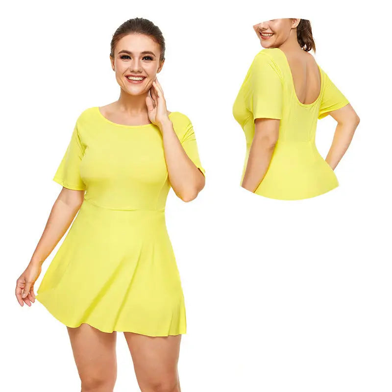 1 Backless Tennis mini dress with built-in shorts – sporty & chic! - www.Shopthatapp.com