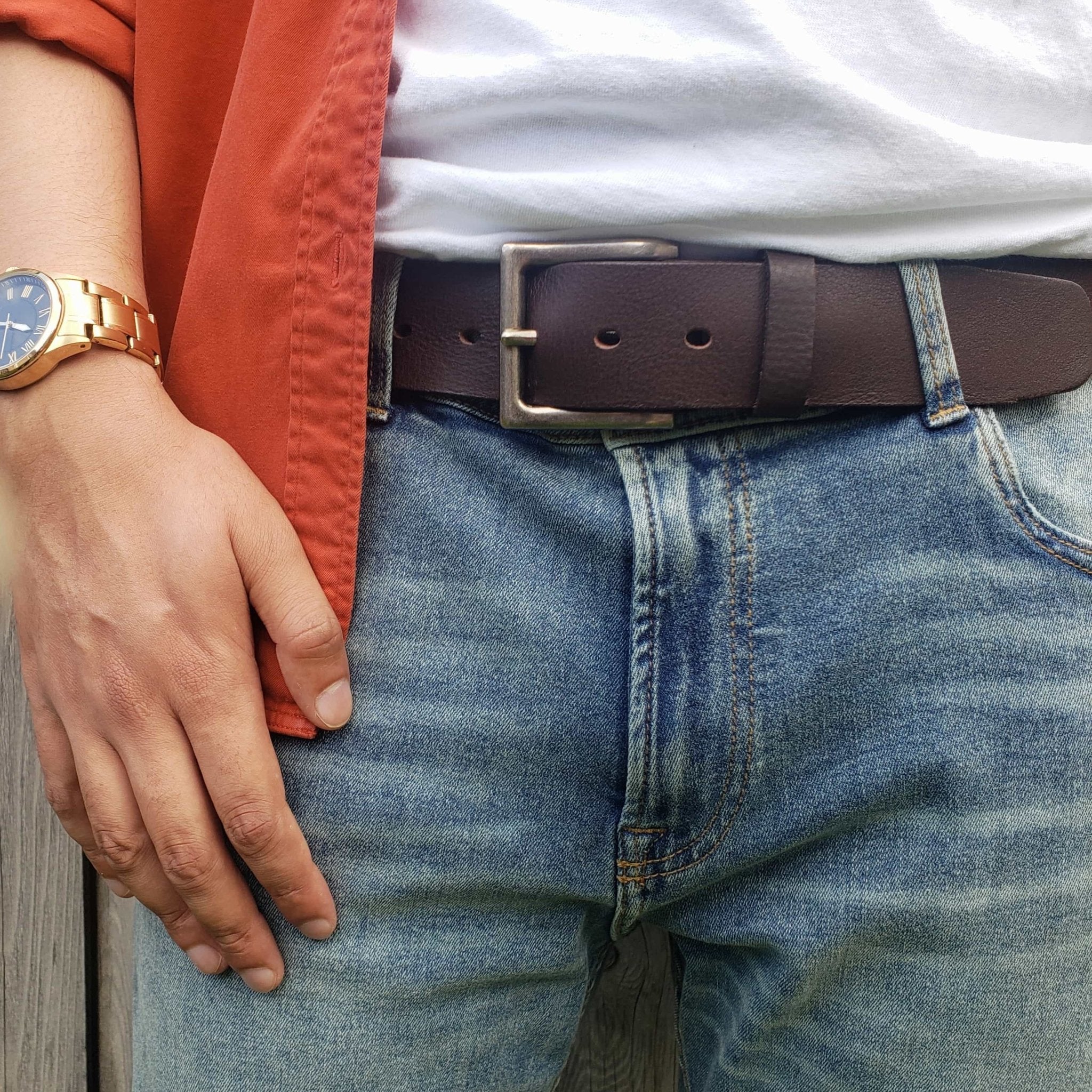 The Long Haul Belt - Classic Cognac 100% Real Leather Belt - www.Shopthatapp.com