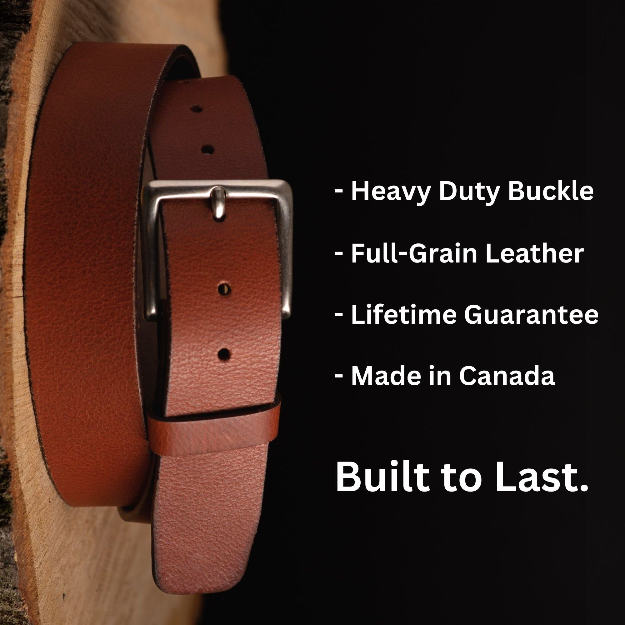 The Long Haul Belt - Classic Cognac 100% Real Leather Belt - www.Shopthatapp.com