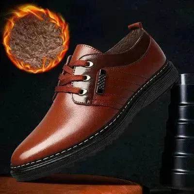 The new shoes shoes fall men's business casual shoes men shoes shoes round British Dad - www.Shopthatapp.com