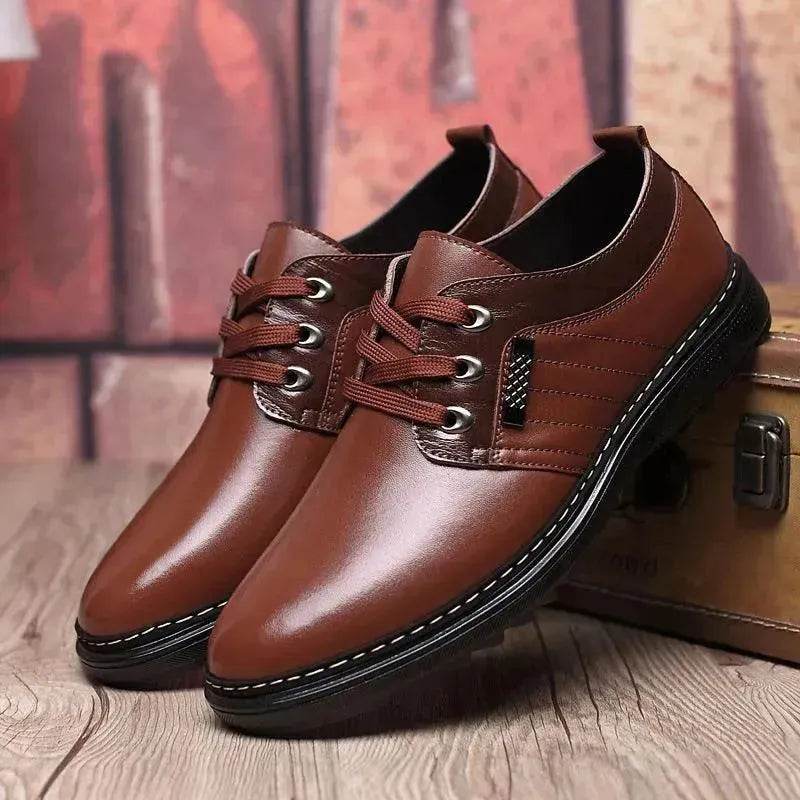 The new shoes shoes fall men's business casual shoes men shoes shoes round British Dad - www.Shopthatapp.com