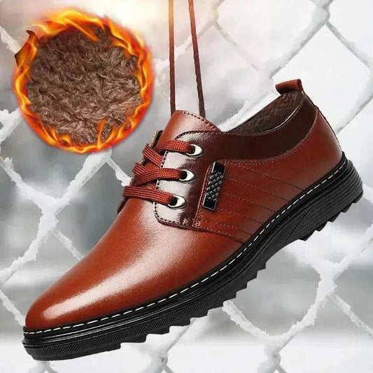 The new shoes shoes fall men's business casual shoes men shoes shoes round British Dad - www.Shopthatapp.com