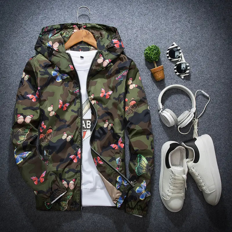 Thin camouflage butterfly coat for men - www.Shopthatapp.com