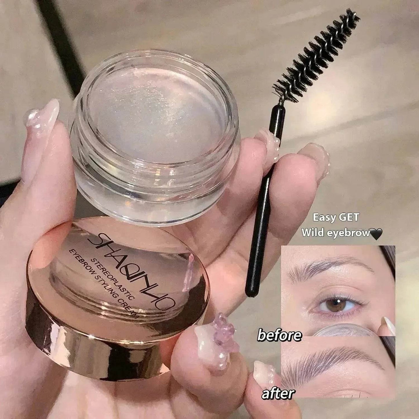 Three-dimensional Eyebrow Shaping Hair Styling Cream Waterproof Quick-drying Long-lasting Eyebrow Gel European And American Wild Eyebrow - www.Shopthatapp.com