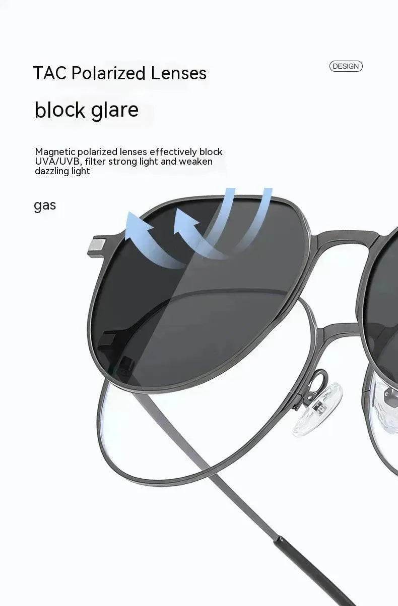 Three-in-one Polarized Sunglasses Magnetic Suction - www.Shopthatapp.com