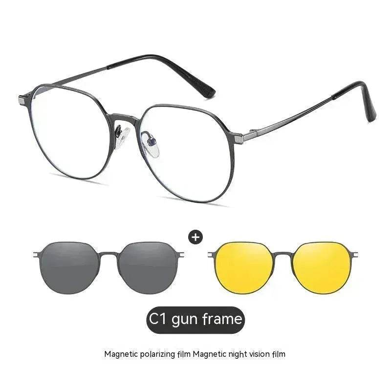 Three-in-one Polarized Sunglasses Magnetic Suction - www.Shopthatapp.com