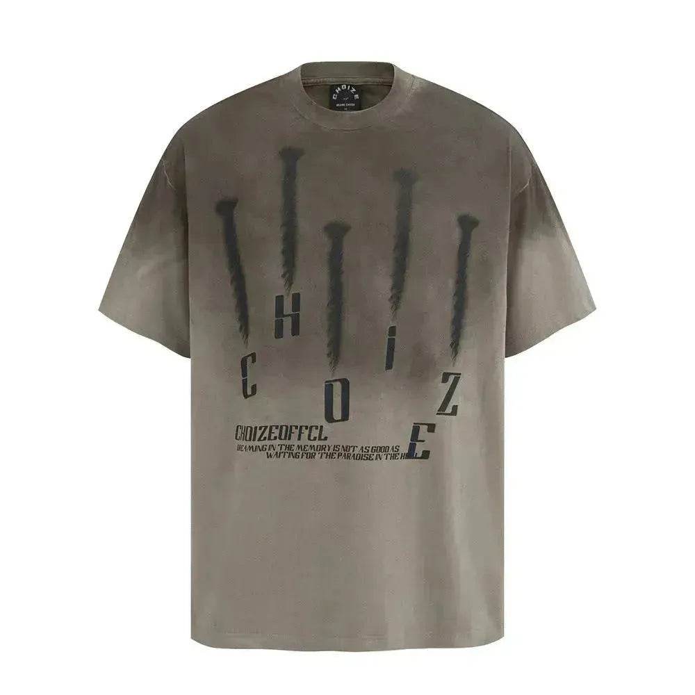 Tie-dye Gradient Dirty Short Sleeve - www.Shopthatapp.com