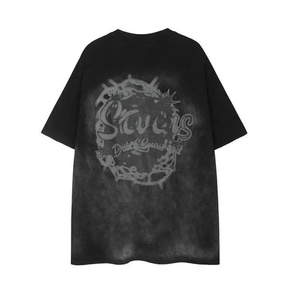 Tie-dye Gradient Short-sleeved T-shirt Idle Style - www.Shopthatapp.com