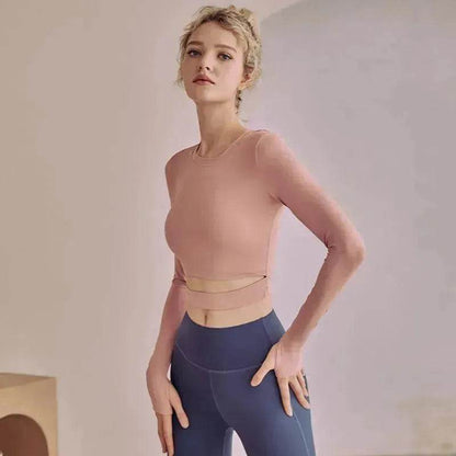 Tight-fitting Navel-bearing Sports Running Gym Yoga Wear - www.Shopthatapp.com