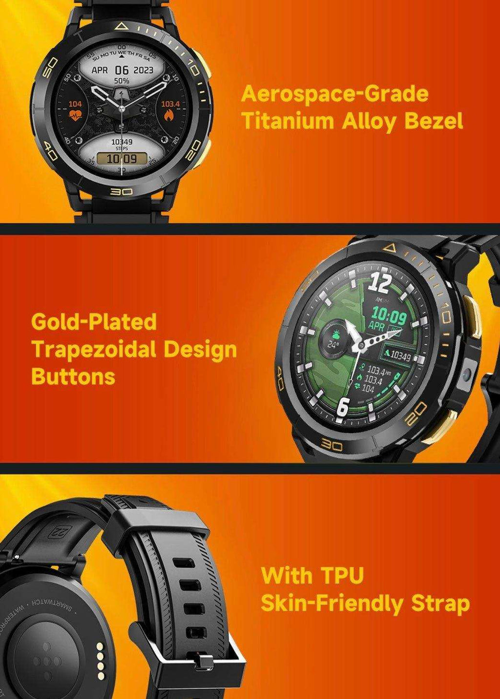 TUTT ZL1 Rugged Android AMOLED Smart Watch 4G GPS | 2MP HD Camera | IP68 1 ATM | 2GB-16GB ROM | Titanium Alloy - www.Shopthatapp.com