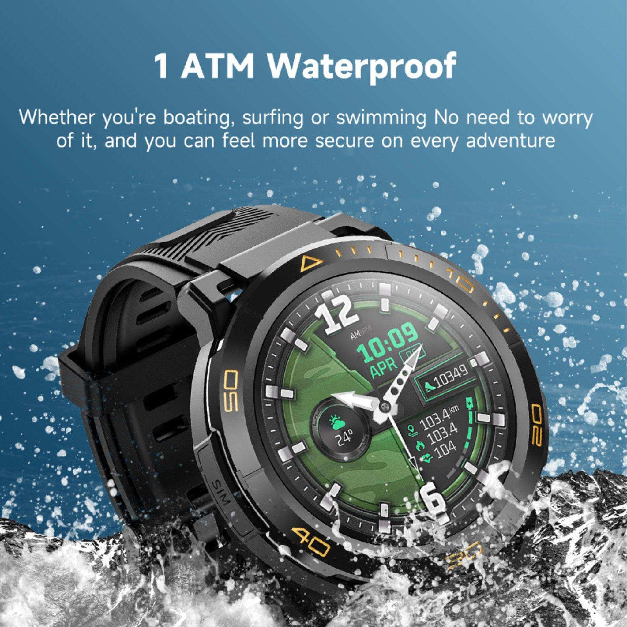 TUTT ZL1 Rugged Android AMOLED Smart Watch 4G GPS | 2MP HD Camera | IP68 1 ATM | 2GB-16GB ROM | Titanium Alloy - www.Shopthatapp.com