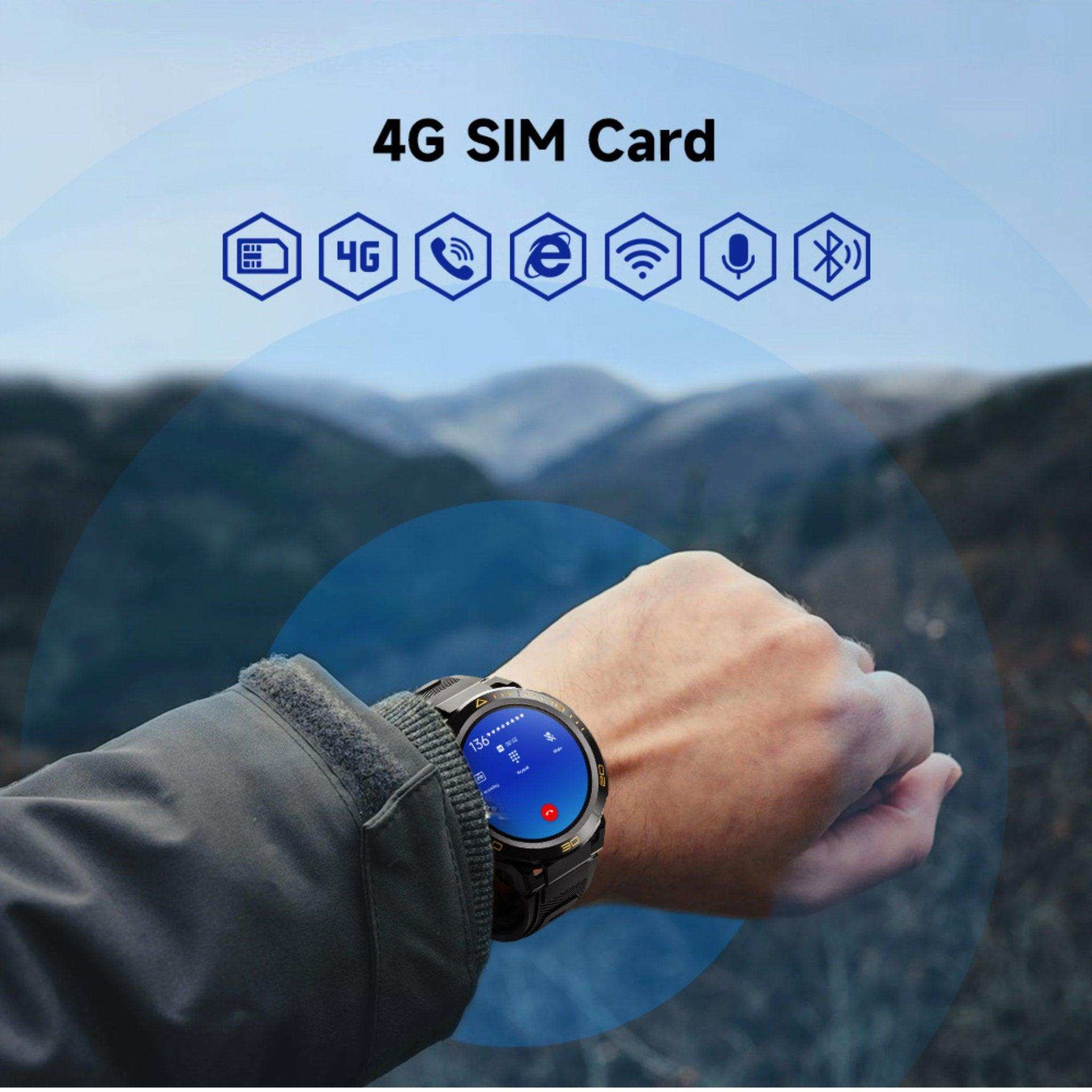 TUTT ZL1 Rugged Android AMOLED Smart Watch 4G GPS | 2MP HD Camera | IP68 1 ATM | 2GB-16GB ROM | Titanium Alloy - www.Shopthatapp.com