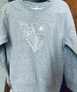 Gray toddler flower crewneck sweatshirt featuring a floral graphic design