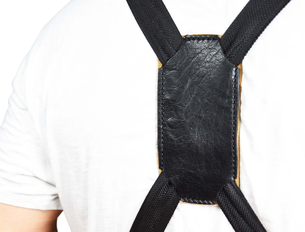 Toledo Leather Suede Apron - Raven Black - www.Shopthatapp.com