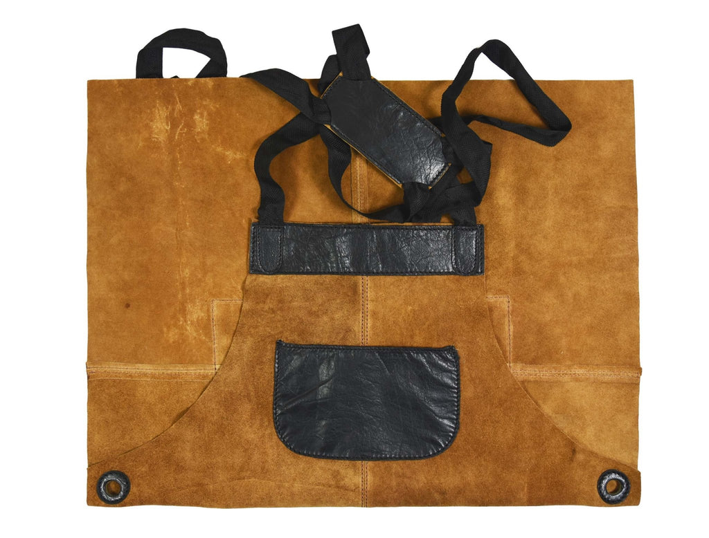 Toledo Leather Suede Apron - Raven Black - www.Shopthatapp.com