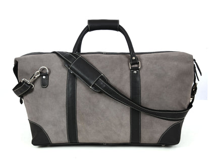 Tolredo Leather Canvas Duffel Bag - Camo Green - www.Shopthatapp.com